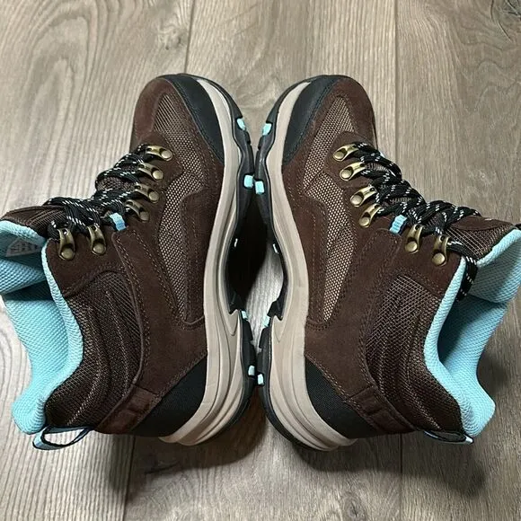 Skechers Trego Base Camp Brown Suede Hiking Waterproof Ankle Boots Size 7