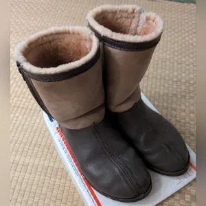 Softstar Phoenix Boots Barefoot Sheepskin Leather Unisex Size 11 Made in USA