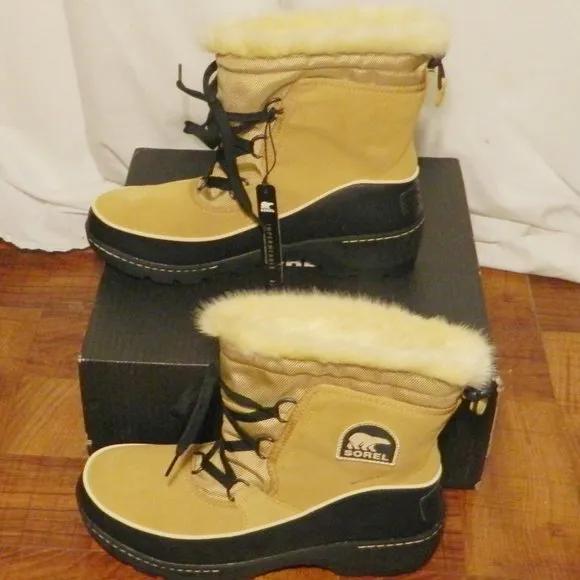 Sorel $130  Women's Tivoli III Curry &amp; Black Winter Boots Sz 11 NIB!