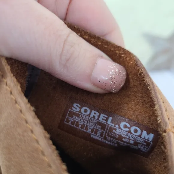 Sorel Addington Suede Lace-Up Boots Brown Tan Leather Size 8