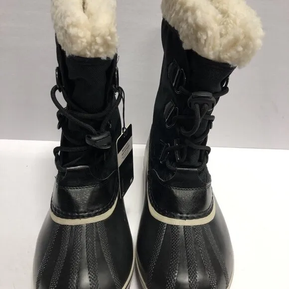 Sorel Big Kids’ Yoot Pac Nylon Black Winter Boots, Size 7M