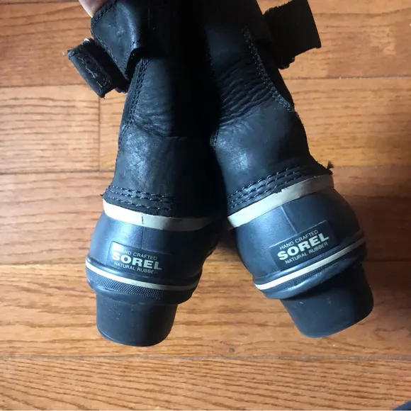 ❤️SOREL Black Winter Fancy Lace II Boots Size 8.5