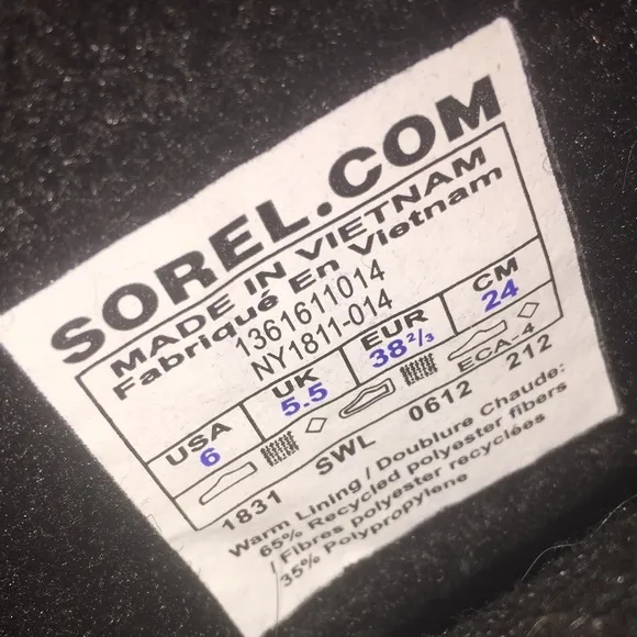 Sorel Blue Insulated Winter Snow Boots Sz 6