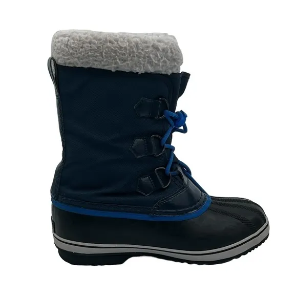 Sorel Blue Yoot Pac Waterproof Lace Up Snow Boots Size 5 Youth