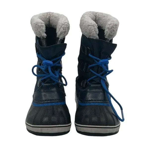 Sorel Blue Yoot Pac Waterproof Lace Up Snow Boots Size 5 Youth