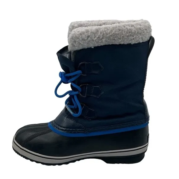 Sorel Blue Yoot Pac Waterproof Lace Up Snow Boots Size 5 Youth