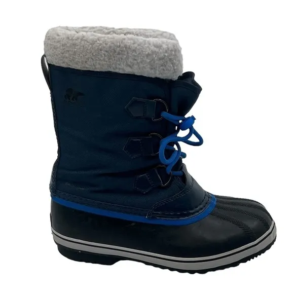 Sorel Blue Yoot Pac Waterproof Lace Up Snow Boots Size 5 Youth