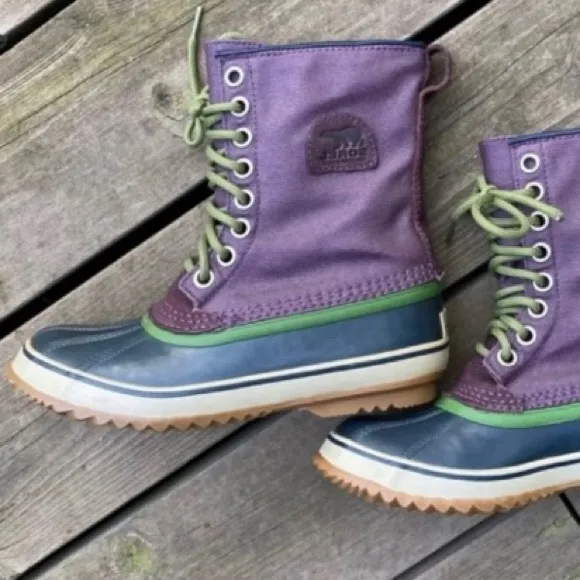 SOREL Boots 1964 PREMIUM CVS Waterproof Lace-up Purple Black Green Winter Size 7