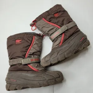 Sorel Boots Brown   Red NY1810-287 Youth 5 Waterproof lined Snow Winter
