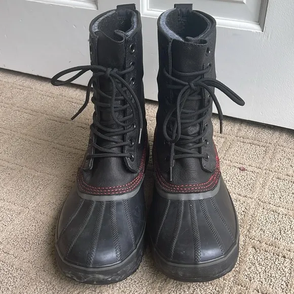 Sorel Boots Pac Winter 1964 Premium Snow Boot Black Red waterproof size 11
