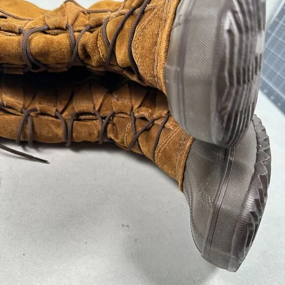 Sorel Boots Womens 7 Brown Cate of Alexandria 8 Faux Fur Waterproof Winter RARE