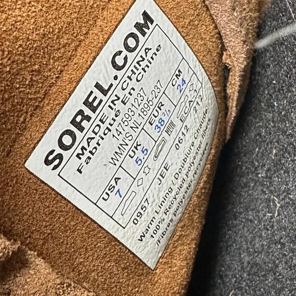 Sorel Boots Womens 7 Brown Cate of Alexandria 8 Faux Fur Waterproof Winter RARE