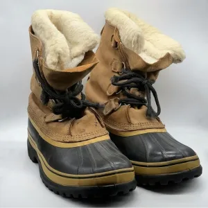 Sorel Caribou Tan &amp; Black Snow Boots