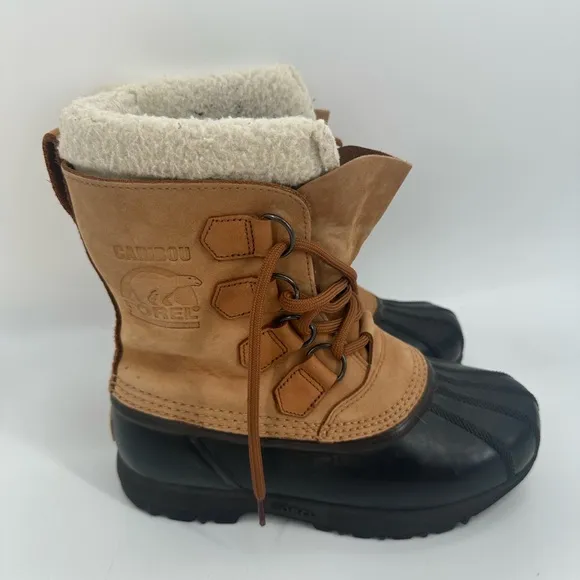 Sorel Caribou Winter Boots Rubber Suede NL1000-220 Mens Size 7 EUR 38 Women’s 9