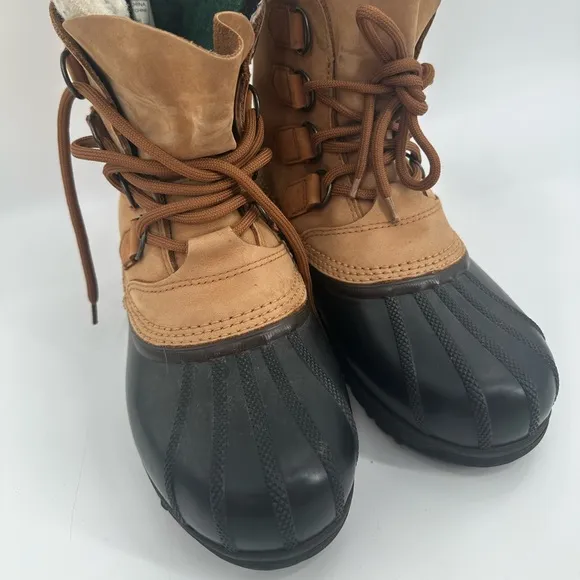 Sorel Caribou Winter Boots Rubber Suede NL1000-220 Mens Size 7 EUR 38 Women’s 9