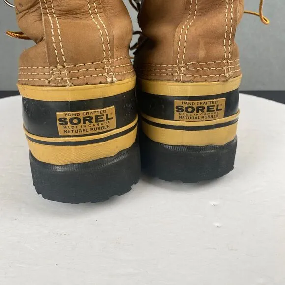 SOREL CARIBOU Women's size 8 waterproof winter boots brown