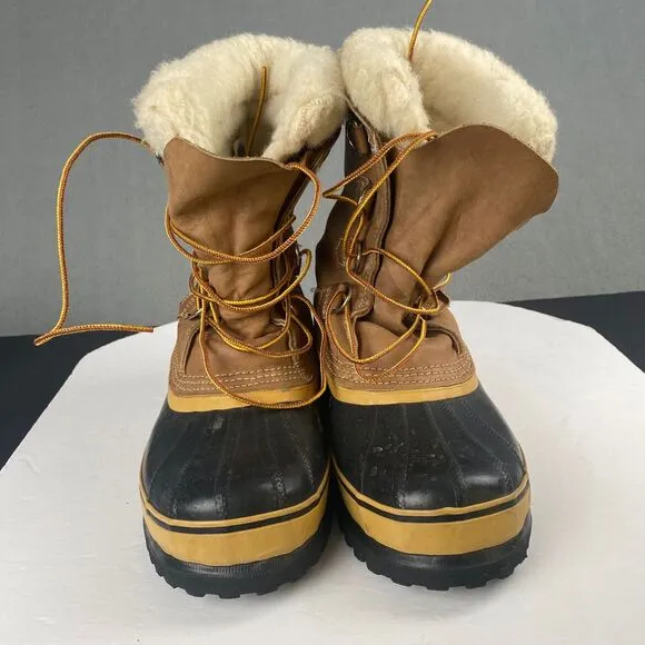 SOREL CARIBOU Women's size 8 waterproof winter boots brown