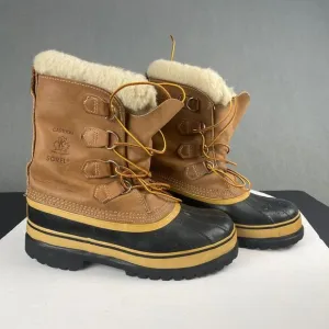 SOREL CARIBOU Women's size 8 waterproof winter boots brown