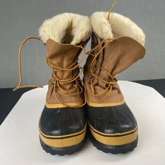 SOREL CARIBOU Women's size 8 waterproof winter boots brown