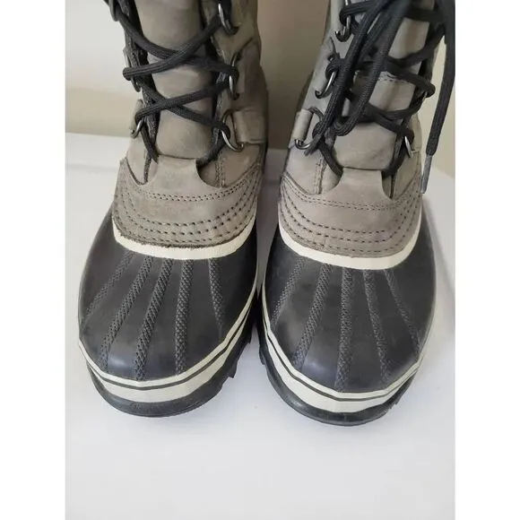 Sorel Caribou Boots Winter Snow Boot Women 8 US Shale Stone Gray NL1005-051Sz 7