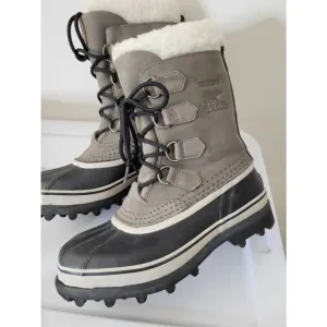 Sorel Caribou Boots Winter Snow Boot Women 8 US Shale Stone Gray NL1005-051Sz 7