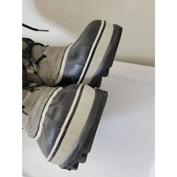 Sorel Caribou Boots Winter Snow Boot Women 8 US Shale Stone Gray NL1005-051Sz 7