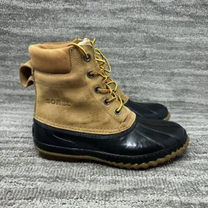 Sorel Cheyanne II NM1704-224 Leather Duck Boots Men's Size 9 Brown Lace