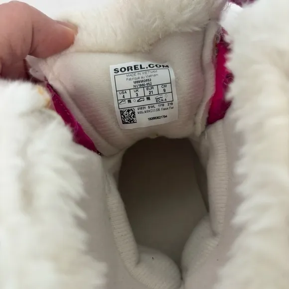 Sorel Commander‎ Snow Boots Winter Ski Pink Black Adjustable Toddler size 4
