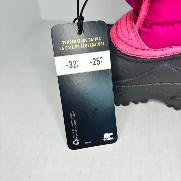 Sorel Commander‎ Snow Boots Winter Ski Pink Black Adjustable Toddler size 4