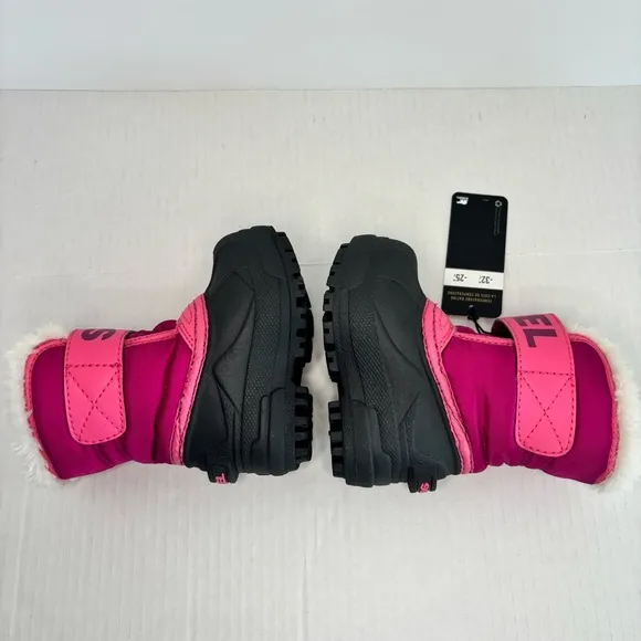 Sorel Commander‎ Snow Boots Winter Ski Pink Black Adjustable Toddler size 4