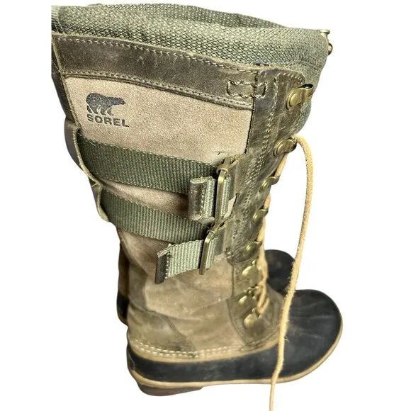 SOREL CONQUEST CARLY II DUCK Boots WOMEN'S 8.5Waterproof Suede Rain Winter Shoes
