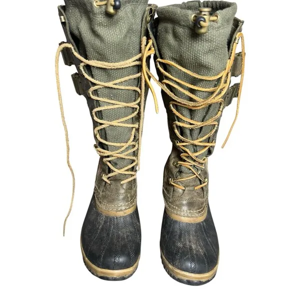 SOREL CONQUEST CARLY II DUCK Boots WOMEN'S 8.5Waterproof Suede Rain Winter Shoes