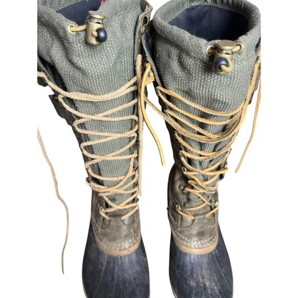 SOREL CONQUEST CARLY II DUCK Boots WOMEN'S 8.5Waterproof Suede Rain Winter Shoes