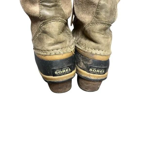 SOREL CONQUEST CARLY II DUCK Boots WOMEN'S 8.5Waterproof Suede Rain Winter Shoes