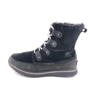Sorel Cozy Joan Black Suede Winter Boots 10