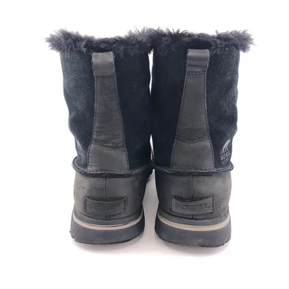 Sorel Cozy Joan Black Suede Winter Boots 10