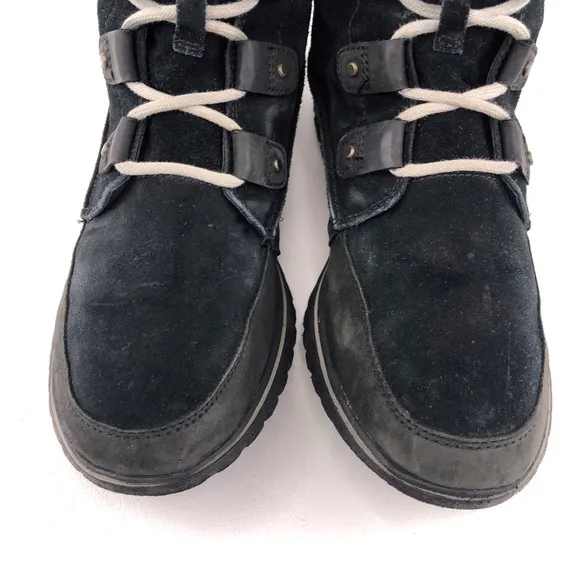 Sorel Cozy Joan Black Suede Winter Boots 10