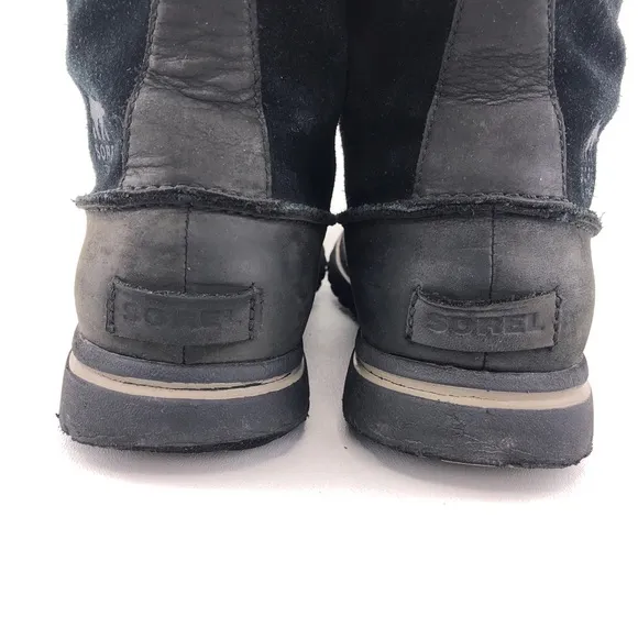 Sorel Cozy Joan Black Suede Winter Boots 10