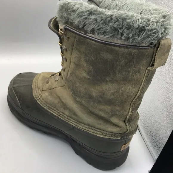 Sorel Dominator Felt Lined Winter Snow Boots Dark Green Women's 6