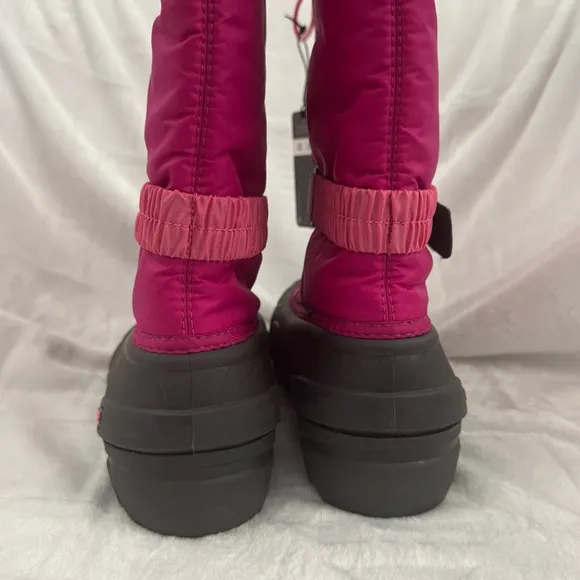 Sorel Flurry Snow Commander Boots Size 7 Pink &amp; Black Winter