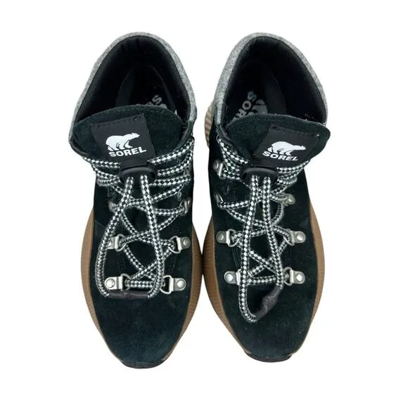 Sorel Girls Out N About Conquest Winter Boots Size 4 Shoe Lace Up Waterproof