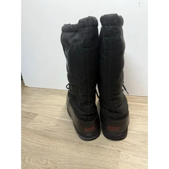 Sorel Glacier Men's NM1042-010 Extreme Snow Winter Lined Black Boots Size US 14