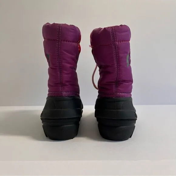 Sorel Gloxinia &amp; Bright Rose Cub Snow Winter Boots Girls Size 6 EXCELLENT cond