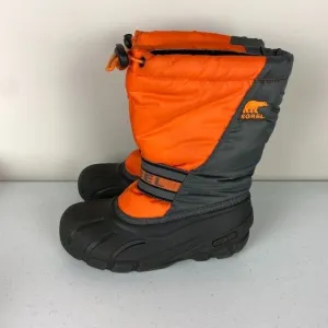 Sorel Insulated Commander Snow Boots Youth 3 Orange