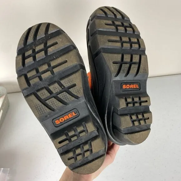 Sorel Insulated Commander Snow Boots Youth 3 Orange