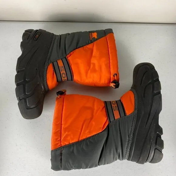 Sorel Insulated Commander Snow Boots Youth 3 Orange