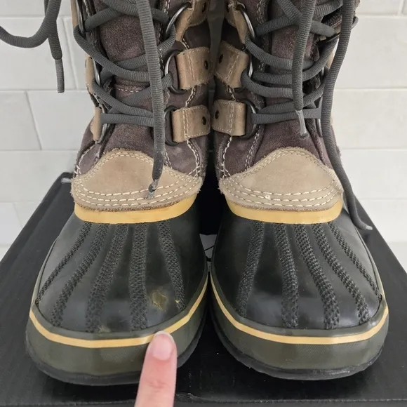 Sorel Joan Of Arctic Brown Tan Waterproof Winter Insulated Snow Boots Size 7