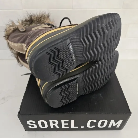 Sorel Joan Of Arctic Brown Tan Waterproof Winter Insulated Snow Boots Size 7