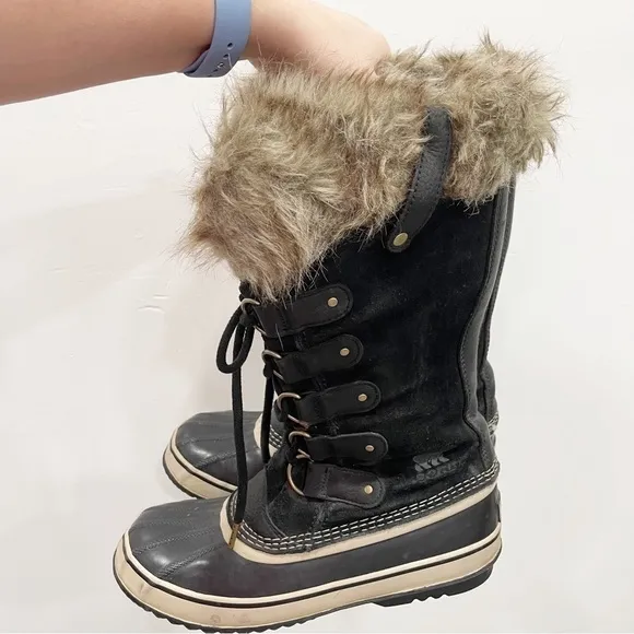 Sorel Joan Of Arctic Snow Boots Winter Black Women’s 11