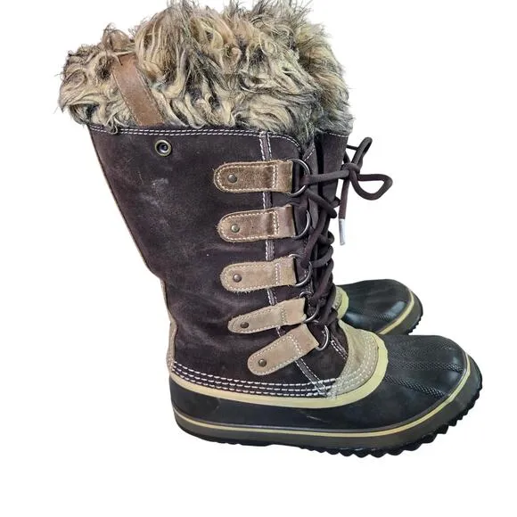 Sorel Joan of Arctic Tall Brown Waterproof Insulated Winter Brown‎ Boots Size 7